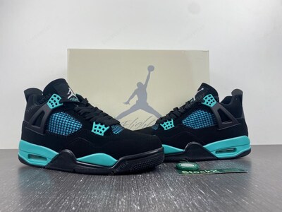 Jordan 4 retro blue and black discount